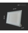 200W LED projektør - IP65, hvid, 4000K, udendørs facadebelysning