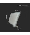 200W LED projektør - IP65, 4000K, sort kabinet, udendørs