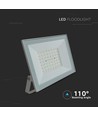 50W LED projektør - 94lm/W, IP65, hvid kant, kold hvid, udendørs