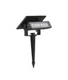 0,9W Solara Mini 2-i-1 havelampe - Sort, IP65, varm hvid, væglampe og spyd, solcelle