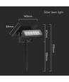0,9W Solara Mini 2-i-1 havelampe - Sort, IP65, varm hvid, væglampe og spyd, solcelle