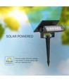 0,9W Solara Mini 2-i-1 havelampe - Sort, IP65, varm hvid, væglampe og spyd, solcelle