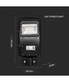 Solcelle Gadelampe 6W med Sensor - Fjernbetjening, sort, 800lm, IP65
