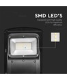 Solcelle Gadelampe 6W med Sensor - Fjernbetjening, sort, 800lm, IP65