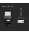 Solcelle Gadelampe 6W med Sensor - Fjernbetjening, sort, 800lm, IP65