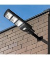 12W solcelle LED gadelampe - 1200lm, IP65, 6000K, sort, inkl. solpanel og batteri