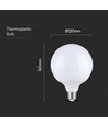 E27 22W LED G120 globepære - 2600lm, Samsung LED chip, plast, hvidt glas