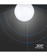 E27 22W LED globepære - Ø12 cm, G120, mat 