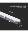 120cm 36W vandtæt komplet LED armatur med sensor - 120lm/W, IP65, Samsung LED, SS clips