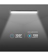 120cm 36W vandtæt komplet LED armatur med sensor - 120lm/W, IP65, Samsung LED, SS clips
