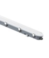 150cm 48W vandtæt komplet LED armatur med nødlys - 120lm/W, IP65, 6500K, gennemfortrådet