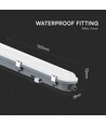 120cm 36W vandtæt komplet LED armatur med sensor - 120lm/W, IP65, mælkehvidt cover, rustfrie clips