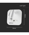 8W LED sengevæglampe med USB/PD opladning - CREE chip, 3000K, hvid, inkl. lyskilde