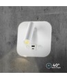 8W LED sengevæglampe med USB/PD opladning - CREE chip, 3000K, hvid, inkl. lyskilde
