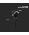 Vt-80070 spidelampe 10W - LED, aluminium, 3000K, sort hus, IP65
