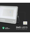 200W LED projektør med Samsung chip - 115lm/W, IP65, sort, kold hvid, udendørs
