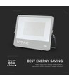 200W LED projektør med Samsung chip - 115lm/W, IP65, sort, kold hvid, udendørs