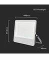 300W LED projektør - 135lm/W, Cree chip, 6 års garanti, arbejdslampe, IP65 udendørs