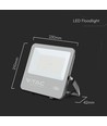 100W LED projektør - 135lm/W, Samsung LED chip, IP65, sort, udendørs