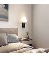 2W LED sengelampe / væglampe med USB-opladning - Sort, 3000K, CREE chip, IP20, moderne design