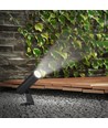 24V LED havespot med spyd - 2W, IP65, sort, rund, udendørs, aluminium