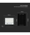 50W Solcelle LED projektør - 700lm, CCT 2000K-8000K, batteriindikator, sort, udendørs