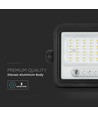 50W Solcelle LED projektør - 700lm, CCT 2000K-8000K, batteriindikator, sort, udendørs