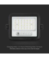 50W Solcelle LED projektør - 700lm, CCT 2000K-8000K, batteriindikator, sort, udendørs