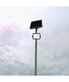 VT-104W LED projektør 100W - med solpanel, CCT: 7in1, sort hus, batteriindikator, IP65