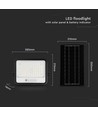 10W Solcelle LED projektør - 1700lm, IP65, med solcelle og sensor