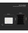 Vt-304w LED projektør 300W - med solpanel, CCT:7in1, sort hus, med batteriindikator, IP65