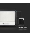 Vt-304w LED projektør 300W - med solpanel, CCT:7in1, sort hus, med batteriindikator, IP65