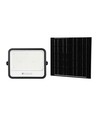 400W Solcelle LED projektør, 7-i-1 CCT - IP65, sort, LiFePO4 batteri, inkl. solpanel og batteriindikator