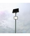 400W Solcelle LED projektør, 7-i-1 CCT - IP65, sort, LiFePO4 batteri, inkl. solpanel og batteriindikator