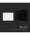 400W Solcelle LED projektør, 7-i-1 CCT - IP65, sort, LiFePO4 batteri, inkl. solpanel og batteriindikator