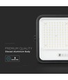 400W Solcelle LED projektør, 7-i-1 CCT - IP65, sort, LiFePO4 batteri, inkl. solpanel og batteriindikator