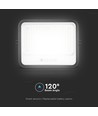 400W Solcelle LED projektør, 7-i-1 CCT - IP65, sort, LiFePO4 batteri, inkl. solpanel og batteriindikator