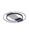 50W LED loftslampe, CCT 3-i-1 - Ø50,5cm, hvid/sort kant, inkl. fjernbetjening