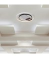 50W LED loftslampe, CCT 3-i-1 - Ø50,5cm, hvid/sort kant, inkl. fjernbetjening