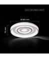 485x70mm VT-7748 loftlampe 48W LED - dekorativ, 3-i-1, hvid, med IR fjernbetjening