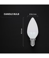 E14 4,5W LED kertepære - C37, 470lm, Samsung LED chip