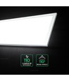 120x30 - 40W LED panel, 110lm/W - 4000K, hvid kant, indbygning/påbygning