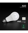 A60 VT-2112 LED 10,5W E27 - plastpære, Cree chip, 3000K, 6 års garanti