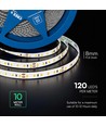 120 VT-2835 LED-lysbånd 10W/m - Cree chip 3000K IP20 24V 8mm dobbelt PCB (10m/rulle) (pris pr. meter)