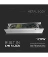120W / 24V DC Slim strømforsyning - 5A, IP20, metalhus