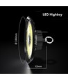 100W LED high bay, 135-160lm/W - CREE chip, IP65, 90 grader, 6 års garanti