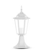 40cm hvid havelampe, E27 - Mat hvid, IP44, aluminium, uden lyskilde