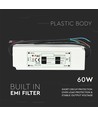 60W / 12V DC strømforsyning - 5A, IP67 vandtæt, Slim design