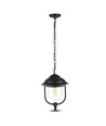 850 VT loftlampe E27 - med klart PC-dæksel, sort