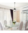 850 VT loftlampe E27 - med klart PC-dæksel, sort